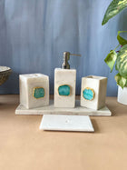 Bathroom Vanity Set - Marble with Agate Green