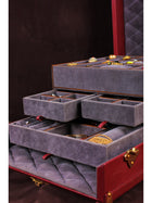 Maroon Glory Jewellery Trunk