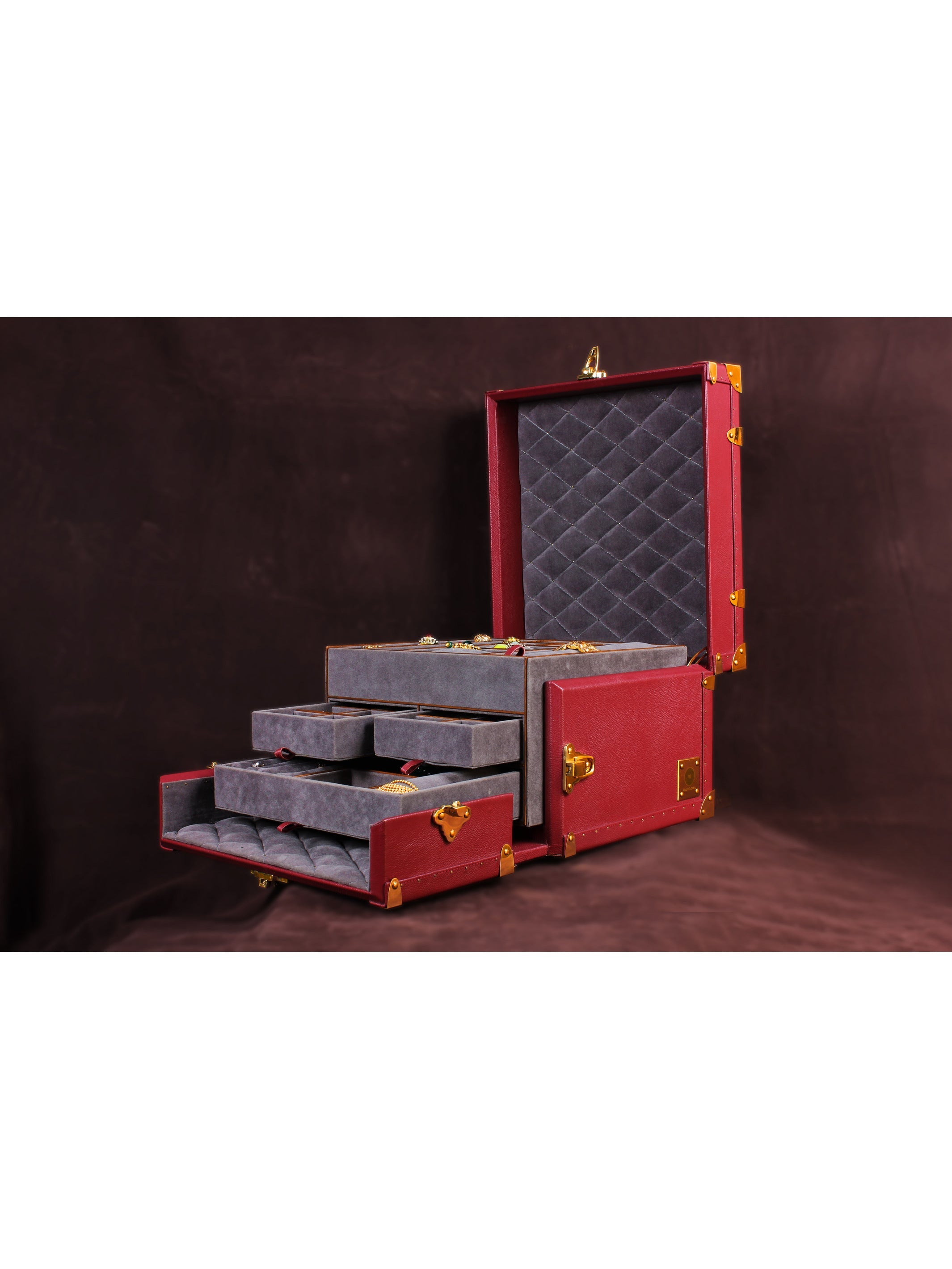 Maroon Glory Jewellery Trunk