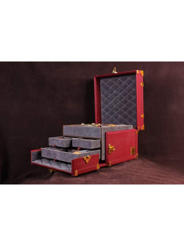 Maroon Glory Jewellery Trunk