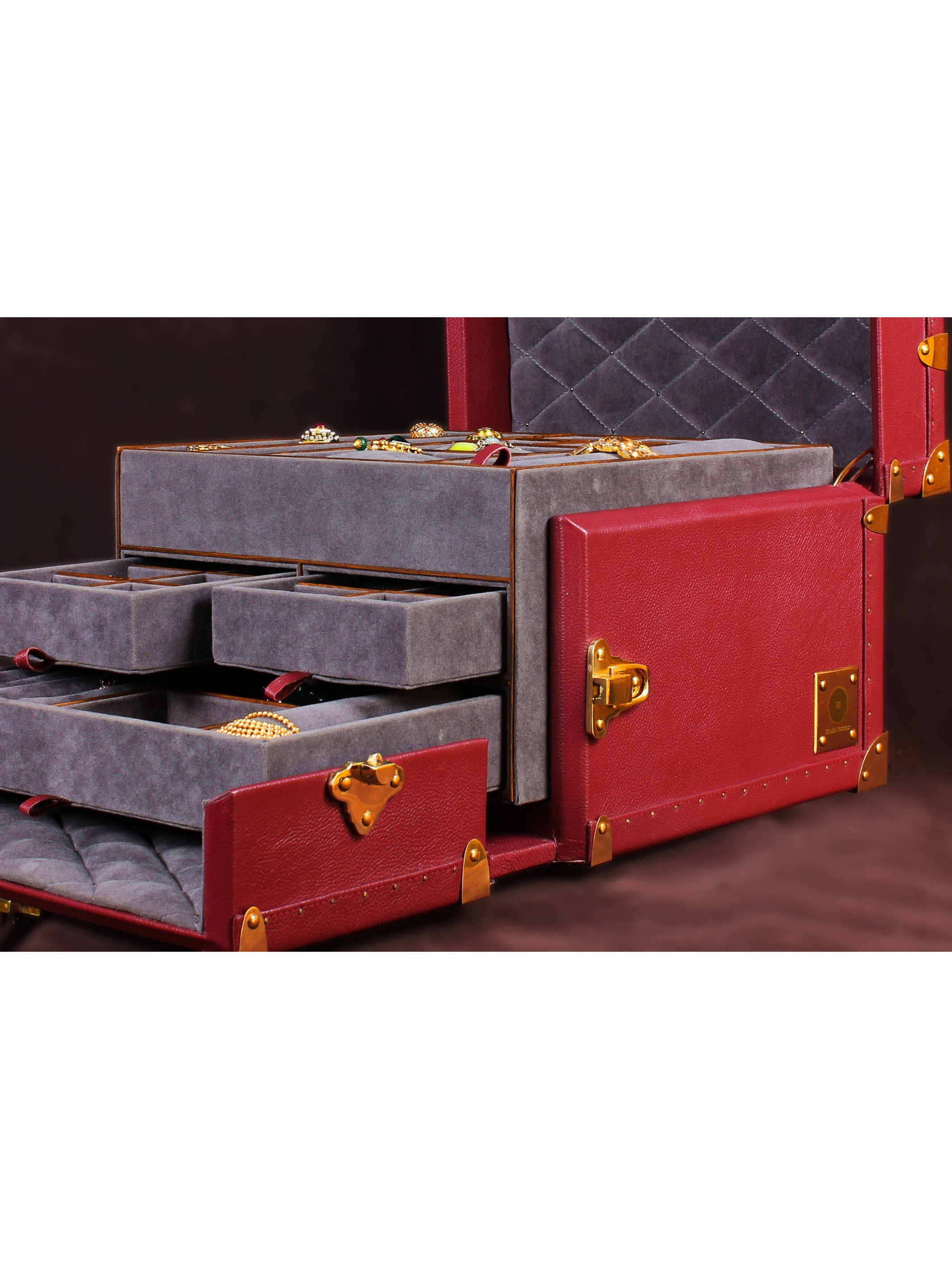 Maroon Glory Jewellery Trunk