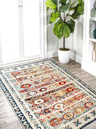 Mavi Embroidered Cotton Rug