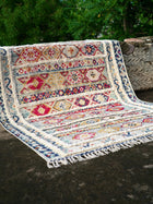 Mavi Embroidered Cotton Rug