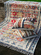 Mavi Embroidered Cotton Rug