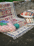 Mavi Embroidered Cotton Rug