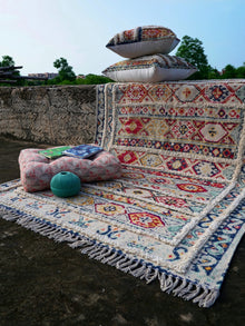 Mavi Embroidered Cotton Rug