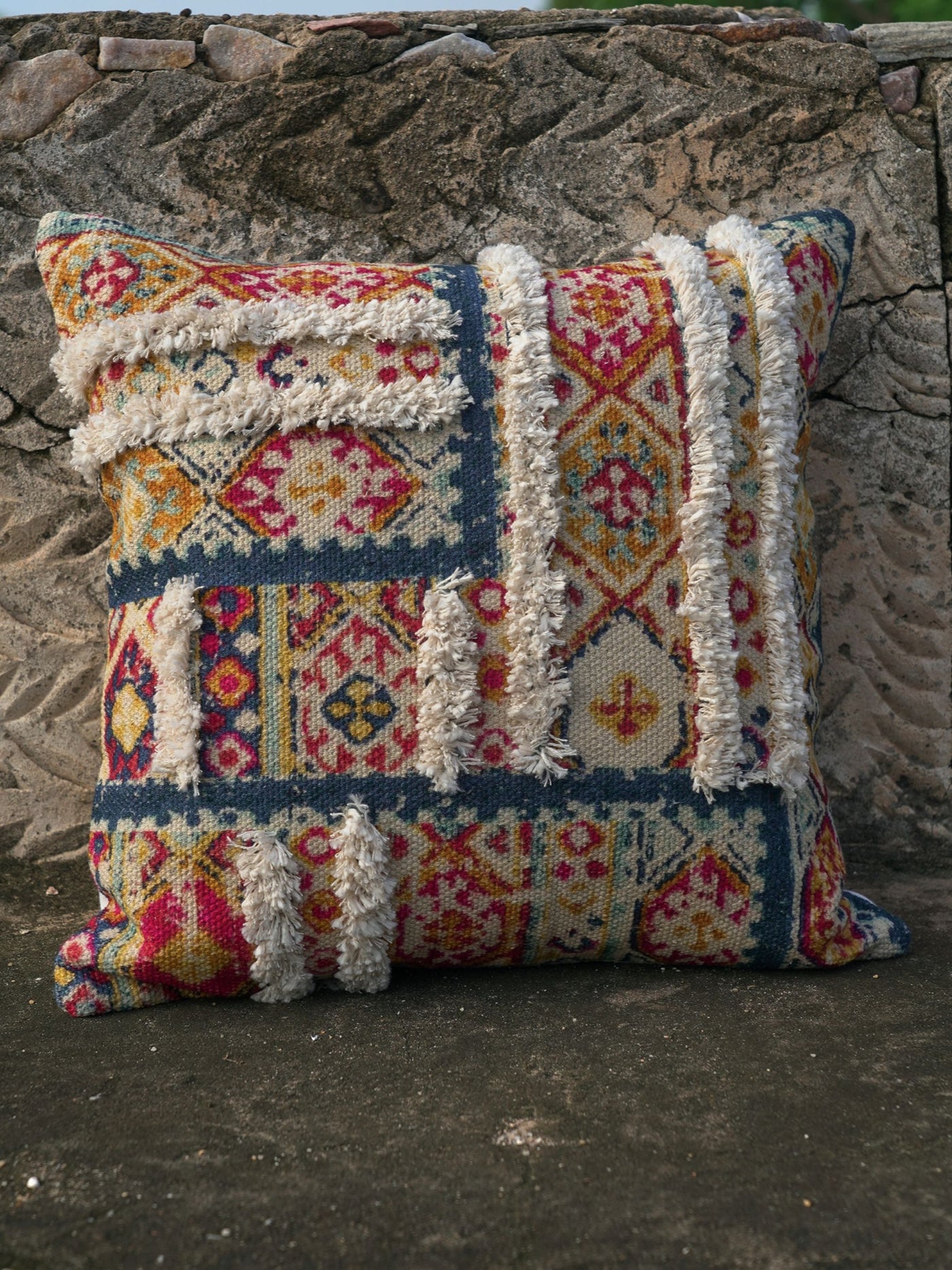 Cushion Cover - Mavi Embroidered Cotton