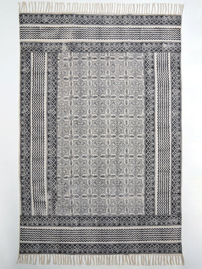 Medallian BlockPrint Cotton Rug