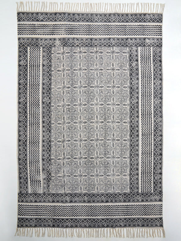 Medallian BlockPrint Cotton Rug