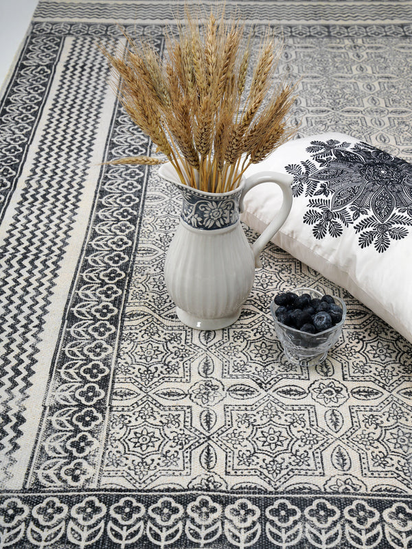 Medallian BlockPrint Cotton Rug