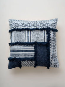 Cushion Cover - Medallion Indigo Shag