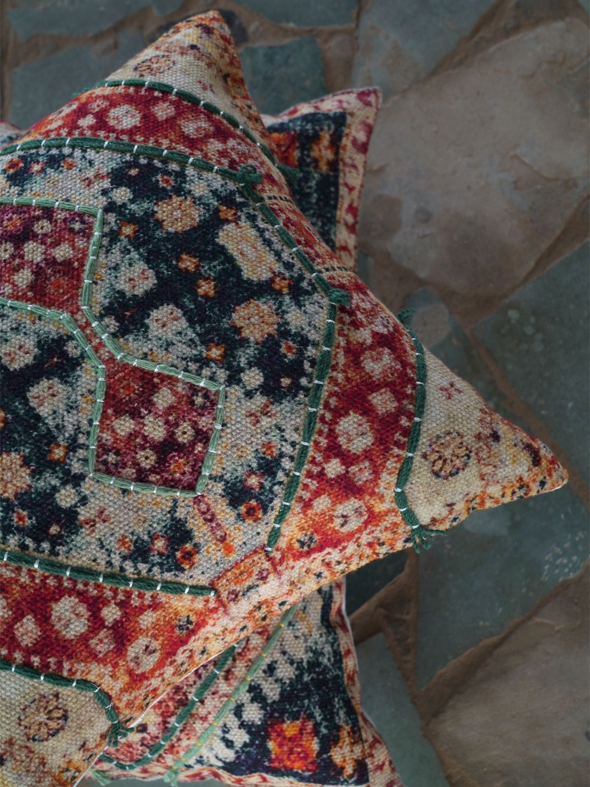 Cushion Cover - Mihrab Embroidered Cotton