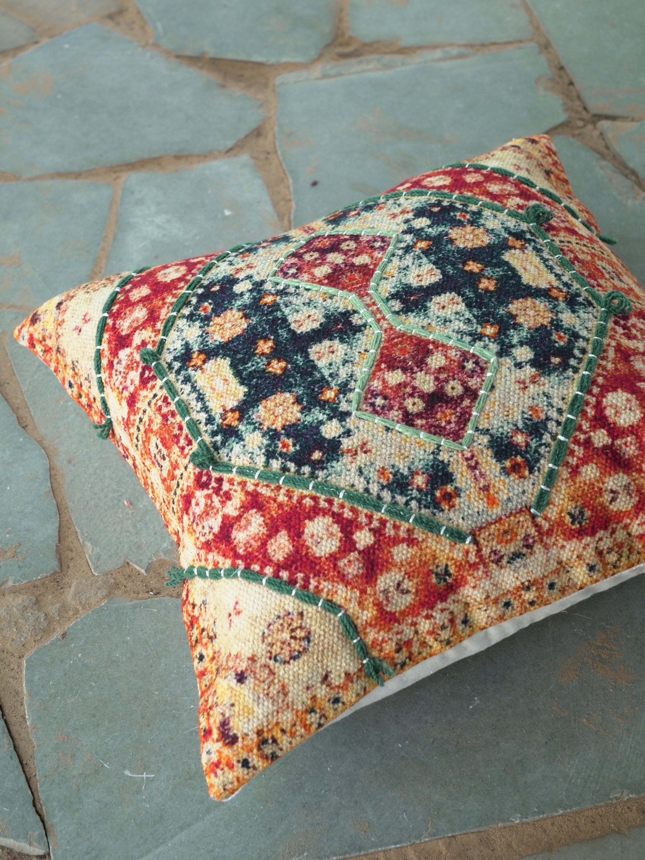 Cushion Cover - Mihrab Embroidered Cotton