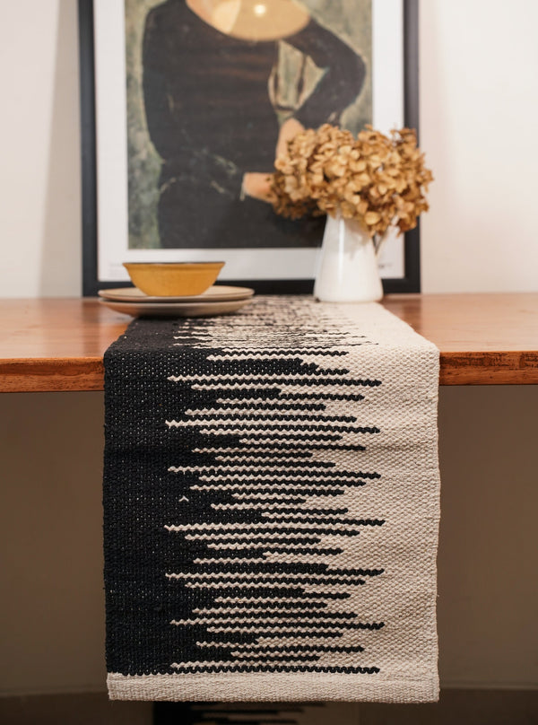 Monochromic Rhythm Table Runner