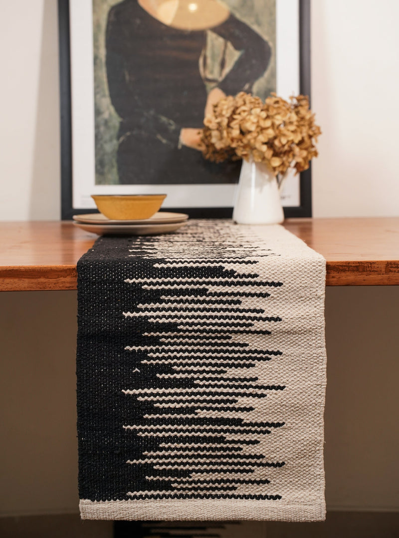 Monochromic Rhythm Table Runner