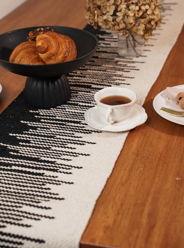 Monochromic Rhythm Table Runner