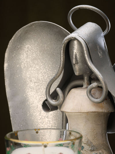 Mosaic Winged Wood & Metal Angel