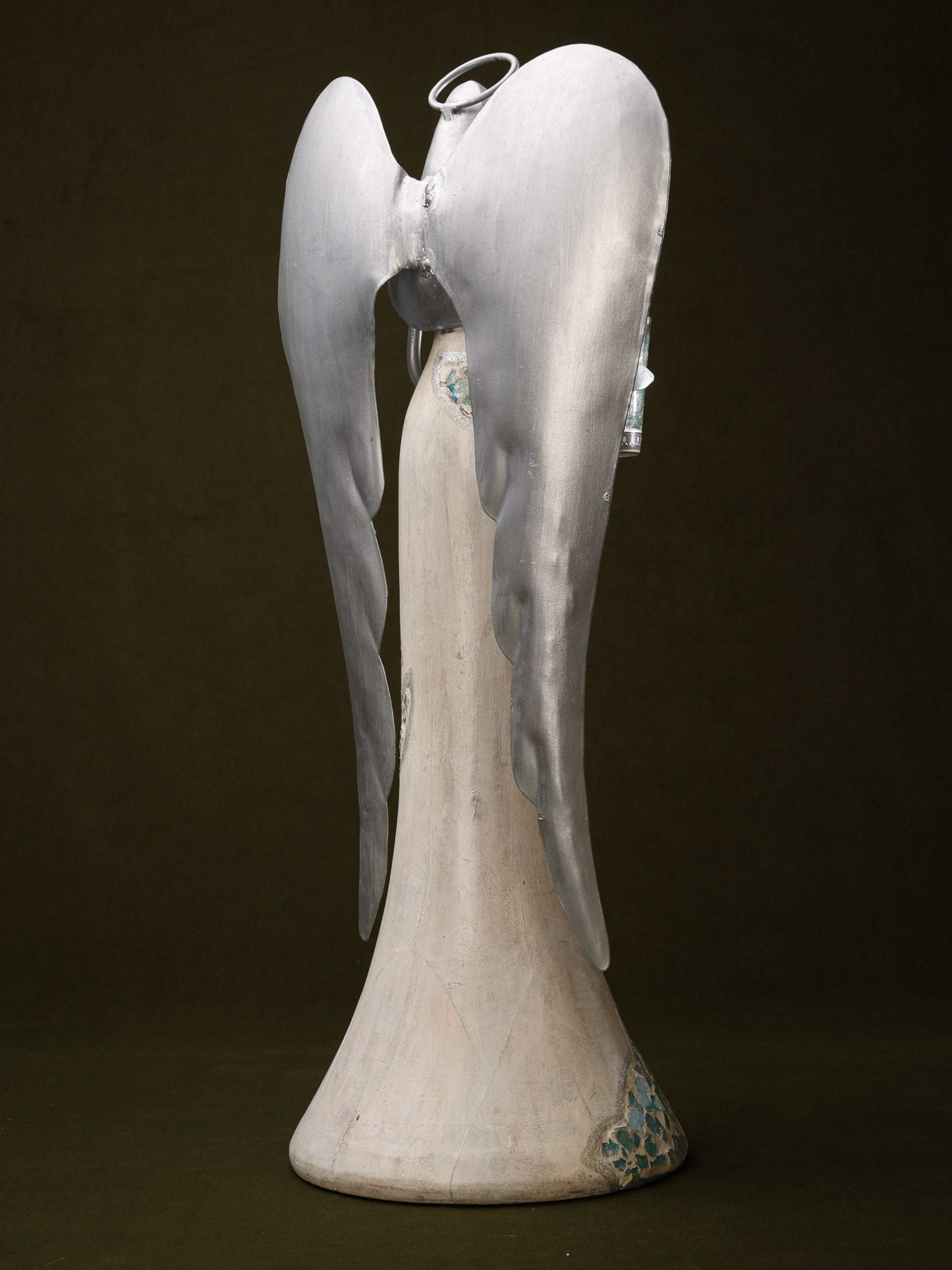 Mosaic Winged Wood & Metal Angel