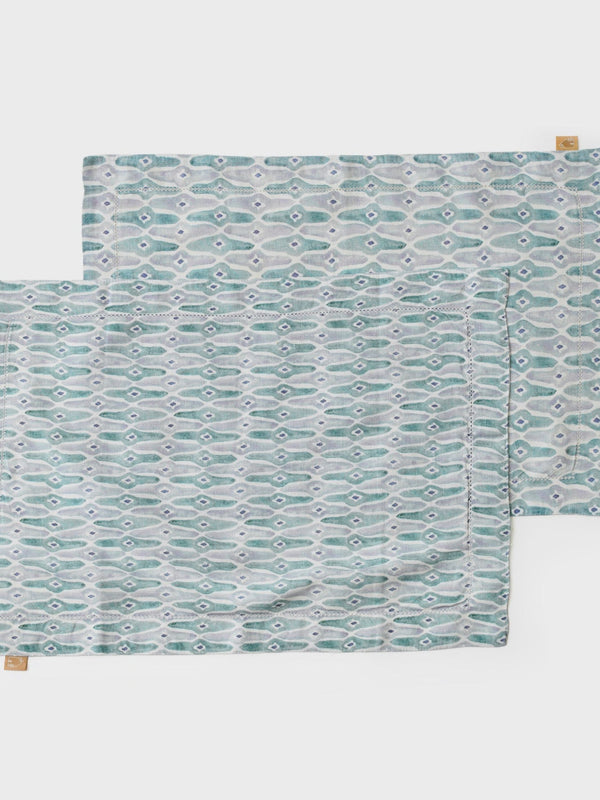 Table Mat - Mosaic Blue
