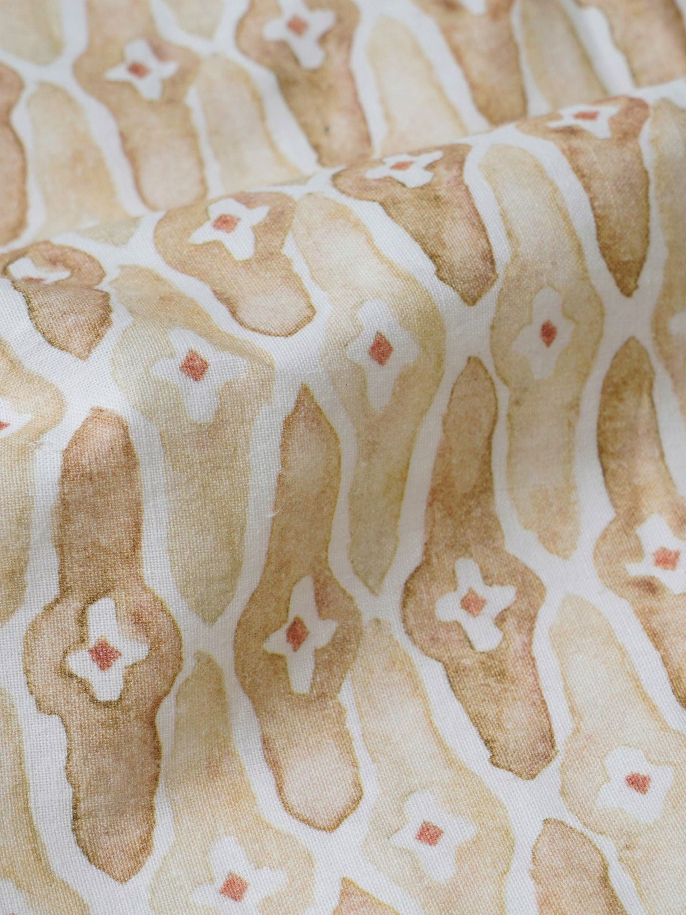 Linen Bedspread - Mosaic Sand
