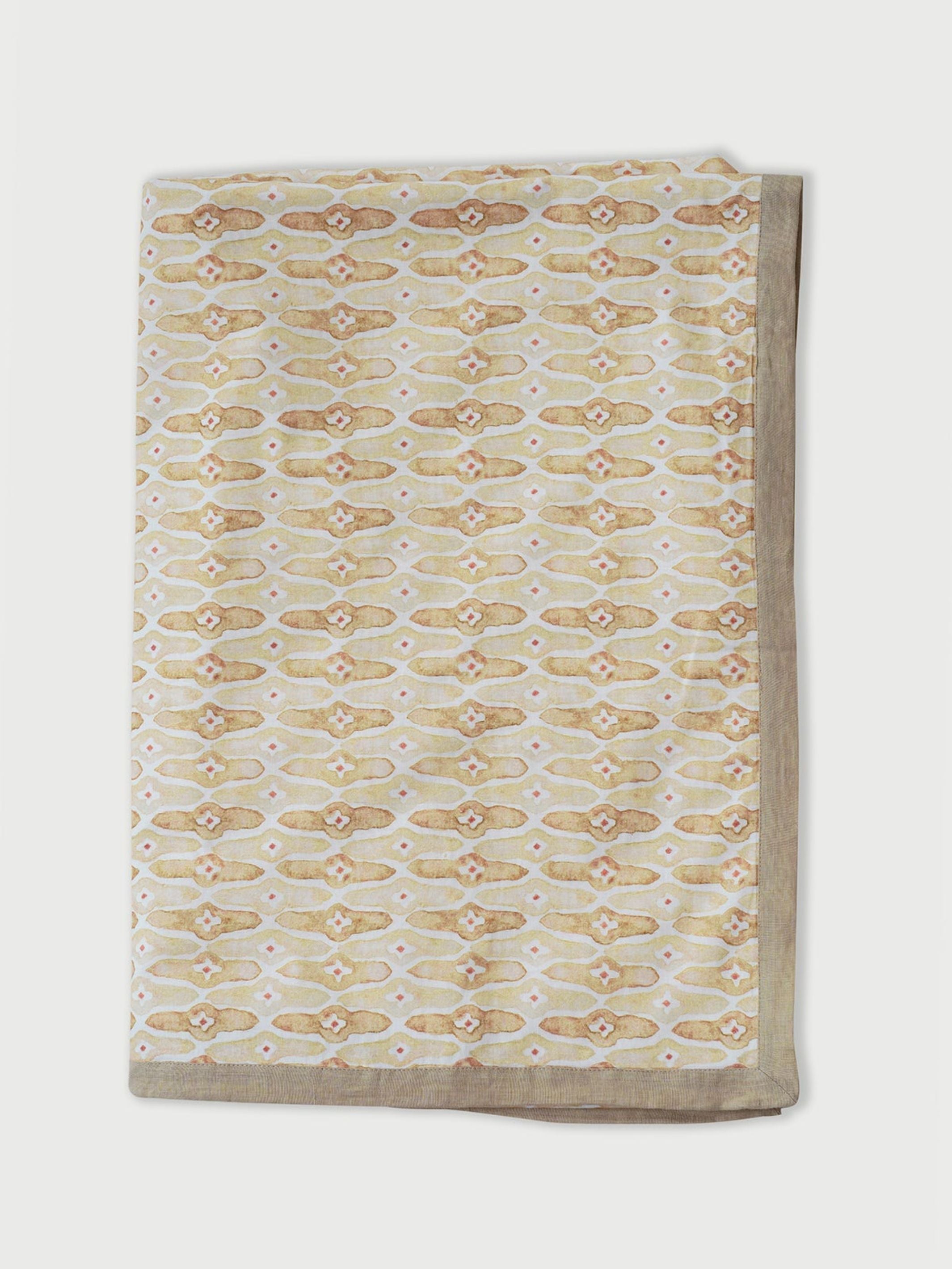 Linen Bedspread - Mosaic Sand