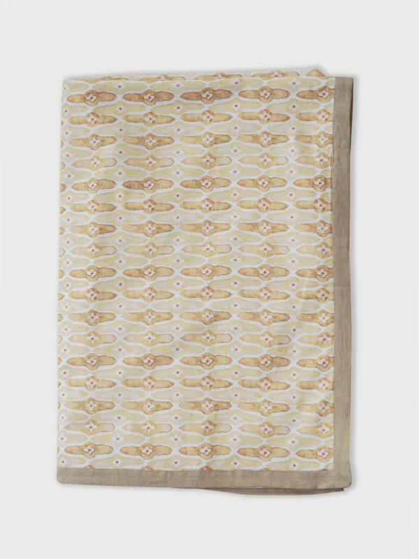 Linen Bedspread - Mosaic Sand