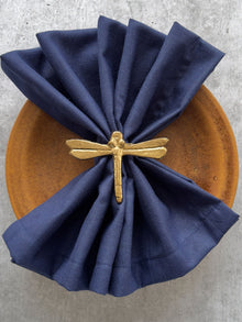 Metal Napkin Ring Dragonfly Set of 4