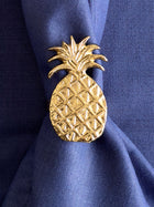 Metal Napkin Ring Pineapple Set of 4