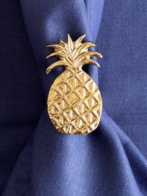 Metal Napkin Ring Pineapple Set of 4