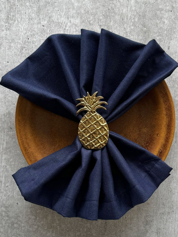 Metal Napkin Ring Pineapple Set of 4