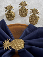 Metal Napkin Ring Pineapple Set of 4