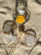 Natural Agate Round Coaster Set of 4
