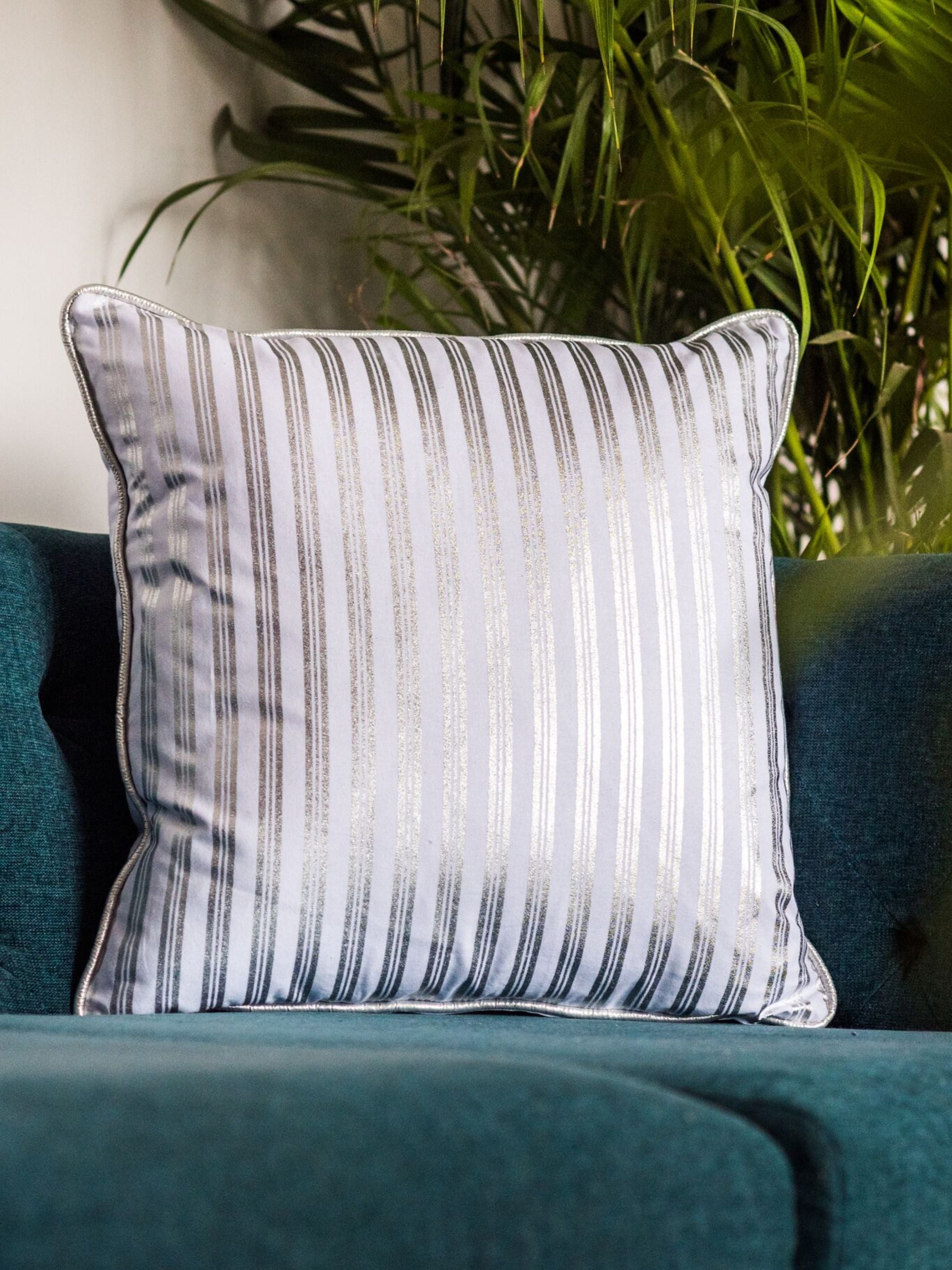 Cushion Cover - Navroz Silver
