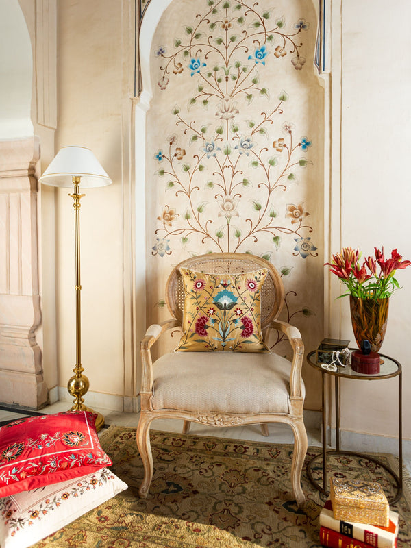 Cushion Cover - Nazish Gold Embroidered