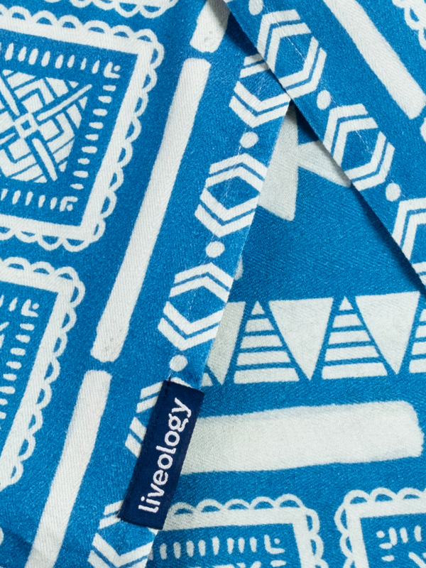 Nomad Azure Blue Printed Beach Towel