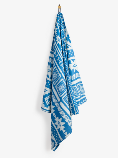 Nomad Azure Blue Printed Beach Towel