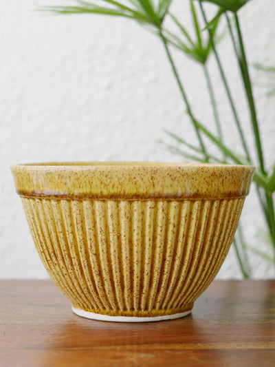 Ochre Textured Ceramic Planter