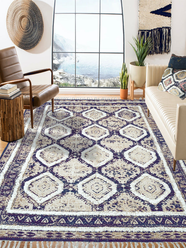 Ofa Embroidered Cotton Rug