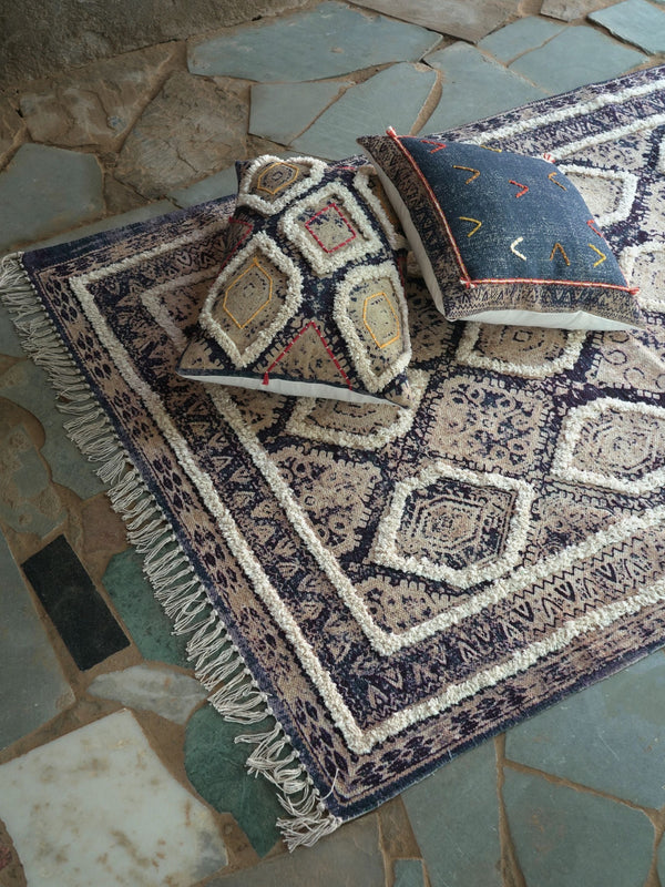 Ofa Embroidered Cotton Rug