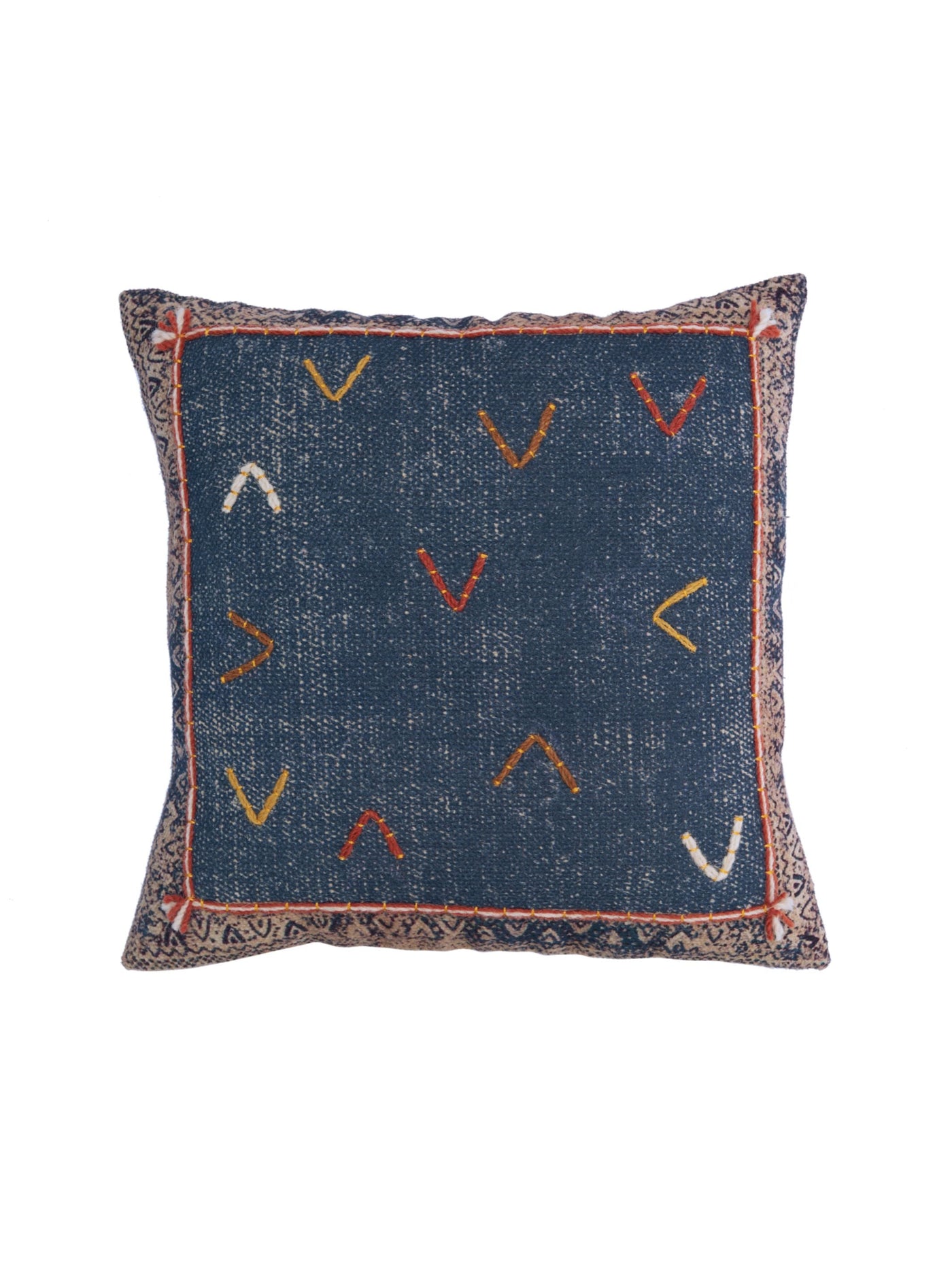 Ofa Embroidered Cotton Cushion