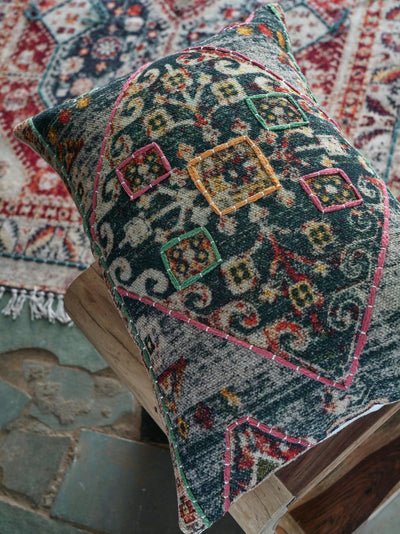 Okuta Embroidered Pillow Cover
