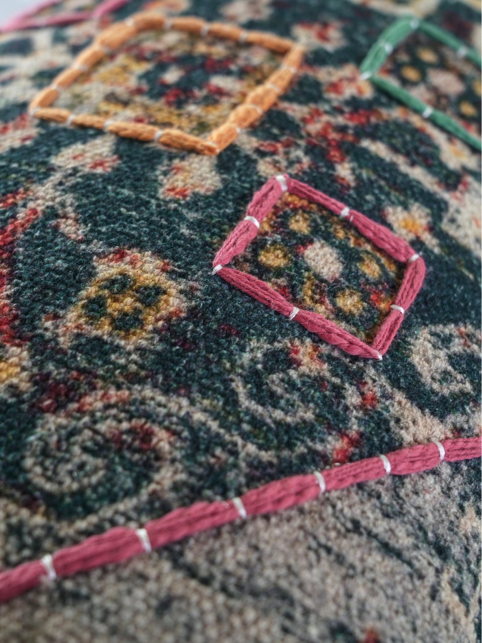 Okuta Embroidered Pillow Cover