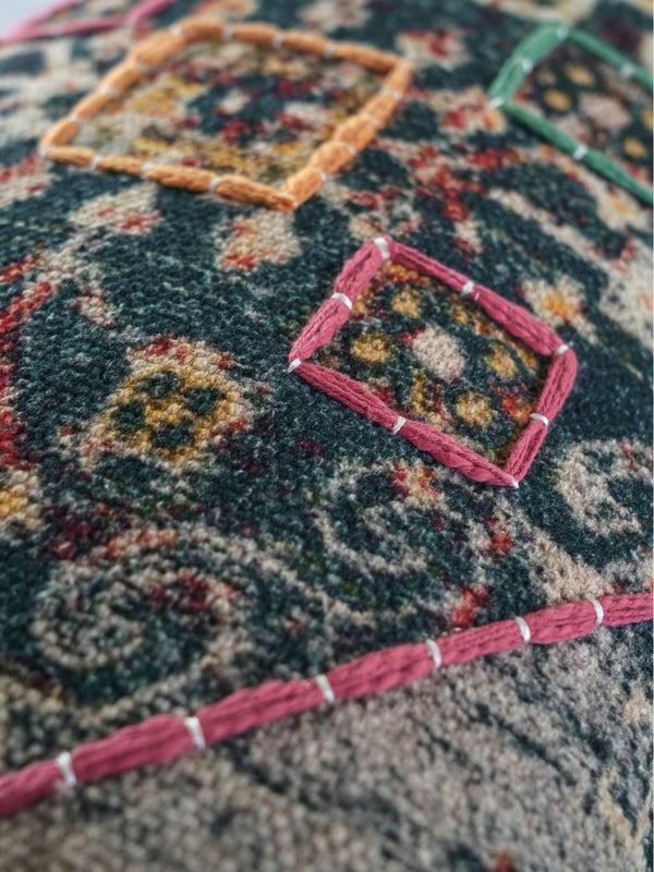 Okuta Embroidered Pillow Cover
