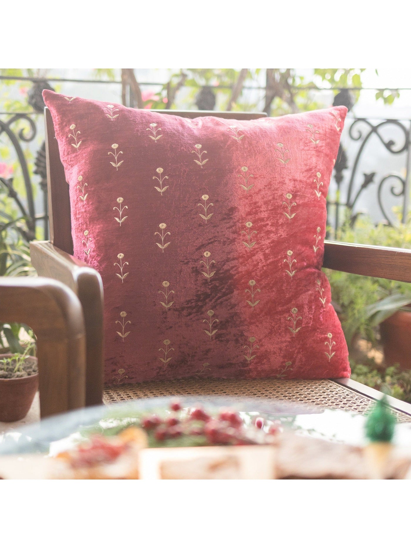 Ombre Cushion Cover Plum