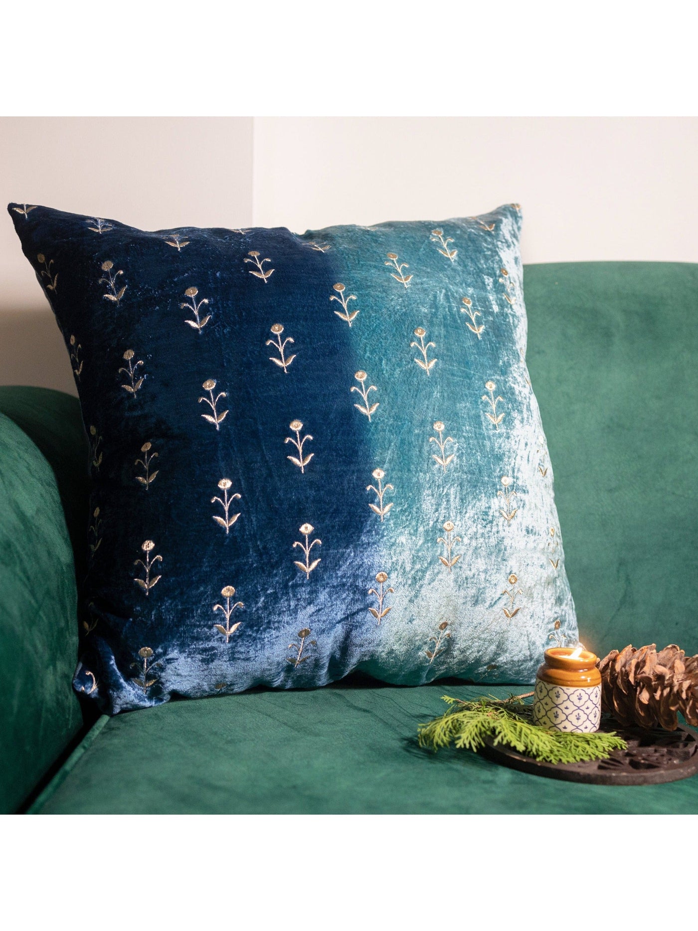 Cushion Cover - Ombre Teal