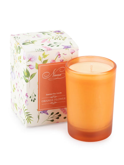 Orange Flower Candle