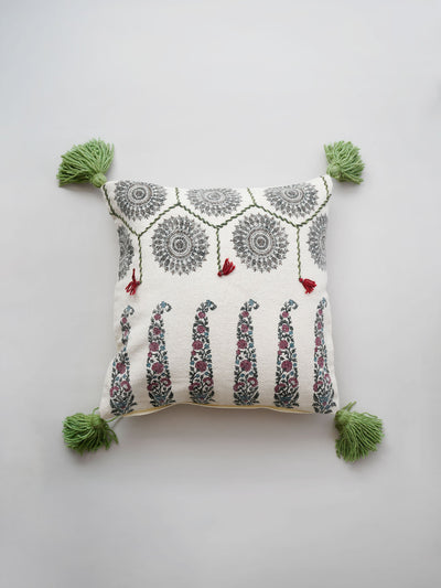Paisley Indian Motif Hand Wooven Cushion
