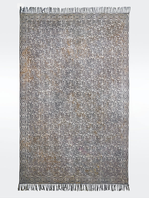 Paisley BlockPrint Cotton Rug