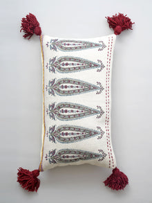 Cushion Cover - Paisley Hand Wooven Tasseled