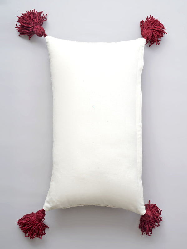 Cushion Cover - Paisley Hand Wooven Tasseled